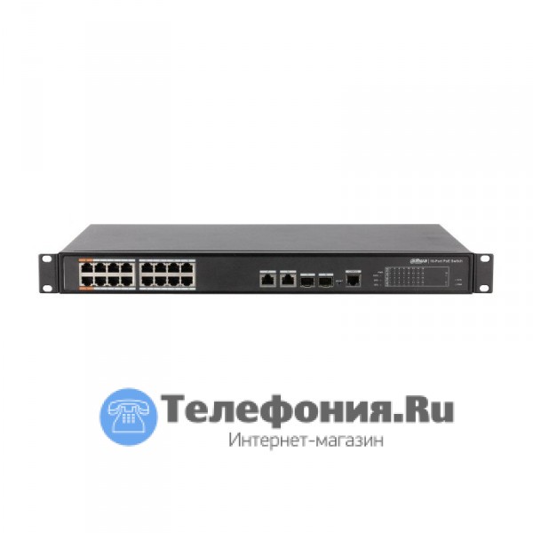 DAHUA DH-PFS4218-16ET-190 16-портовый управляемый коммутатор с РоЕ, уровень L2